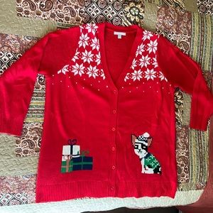 Woman Within Christmas cardigan size 22/24